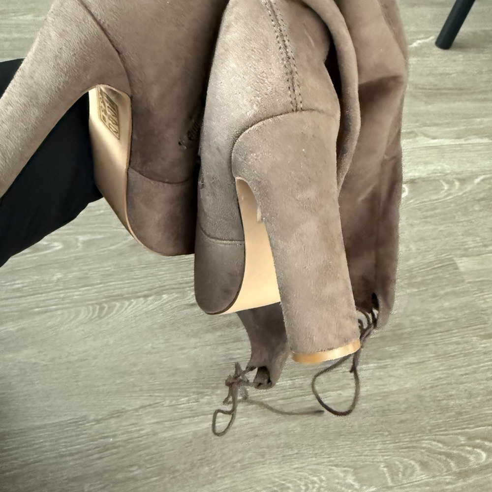 Brown Suede Over-the-Knee Boots - Picture 5 of 5